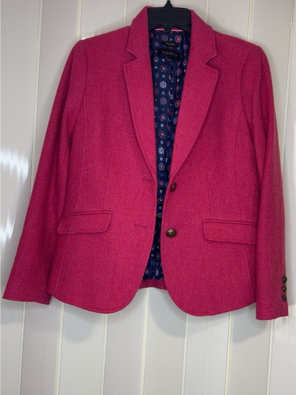 Talbots Hot Pink Women's Blazer Jacket